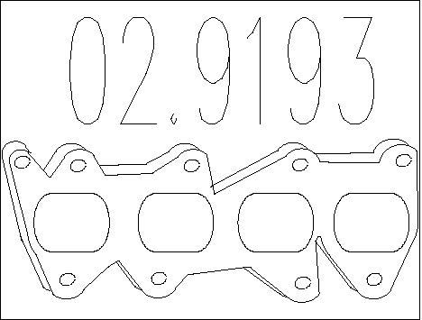MTS Прокладка, труба выхлопного газа 02.9193