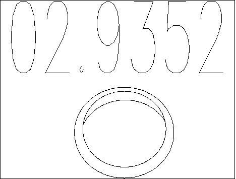 MTS Уплотнительное кольцо, труба выхлопного газа 02.9352