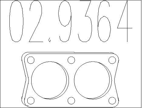 MTS Прокладка, труба выхлопного газа 02.9364