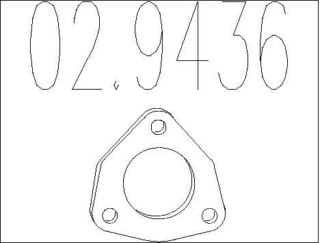 MTS Прокладка, труба выхлопного газа 02.9436