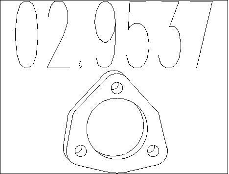 MTS Прокладка, труба выхлопного газа 02.9537
