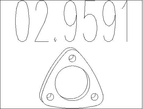 MTS Прокладка, труба выхлопного газа 02.9591