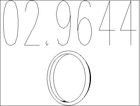 MTS Уплотнительное кольцо, труба выхлопного газа 02.9644