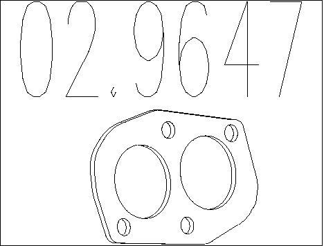 MTS Прокладка, труба выхлопного газа 02.9647