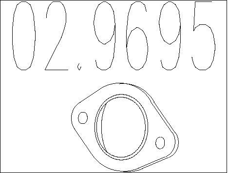 MTS Прокладка, труба выхлопного газа 02.9695