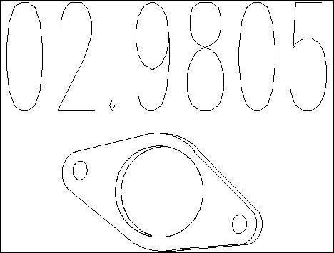 MTS Прокладка, труба выхлопного газа 02.9805