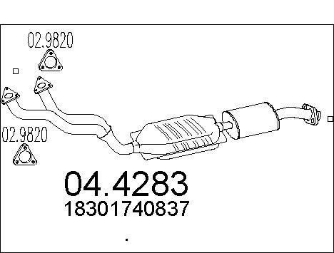 MTS Katalüsaator 04.4283