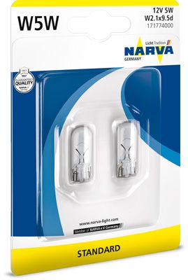 NARVA Лампа накаливания, боковой габаритный фонарь 171774000
