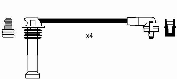 NGK Комплект проводов зажигания 0641