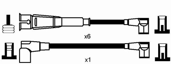 NGK Süütesüsteemikomplekt 0741