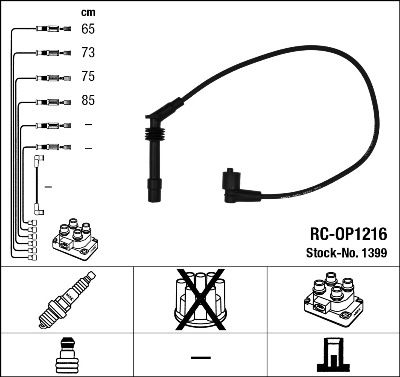 NGK Süütesüsteemikomplekt 1399