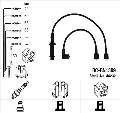 NGK Комплект проводов зажигания 44232