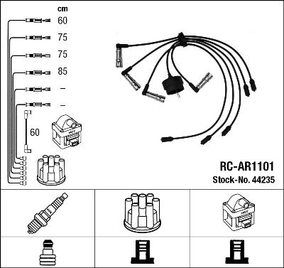 NGK Комплект проводов зажигания 44235