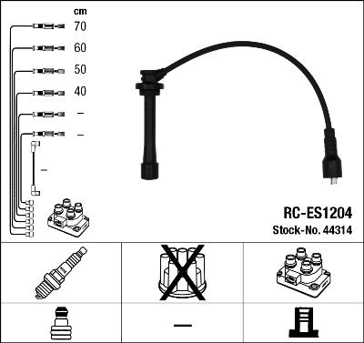 NGK Süütesüsteemikomplekt 44314