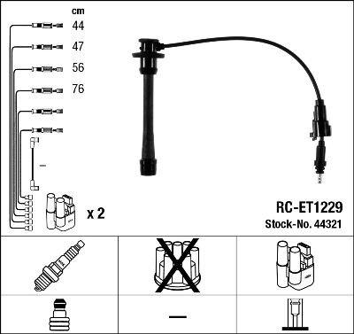 NGK Süütesüsteemikomplekt 44321