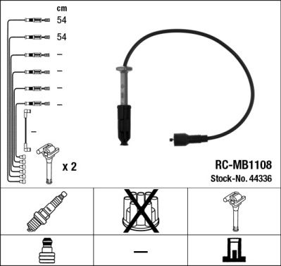 NGK Süütesüsteemikomplekt 44336