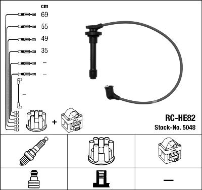 NGK Süütesüsteemikomplekt 5048