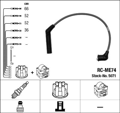 NGK Süütesüsteemikomplekt 5071