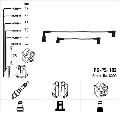 NGK Süütesüsteemikomplekt 6309