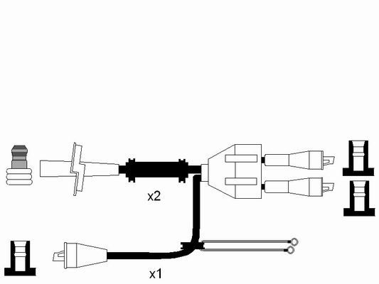 NGK Комплект проводов зажигания 6969