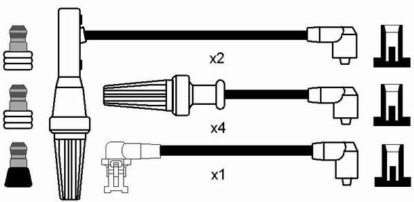 NGK Süütesüsteemikomplekt 7154