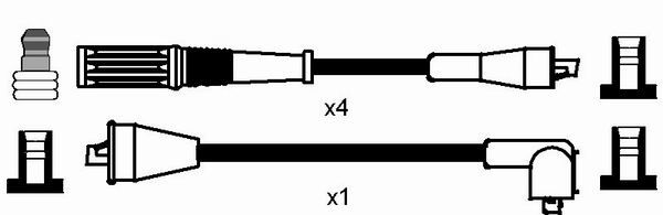 NGK Süütesüsteemikomplekt 7203