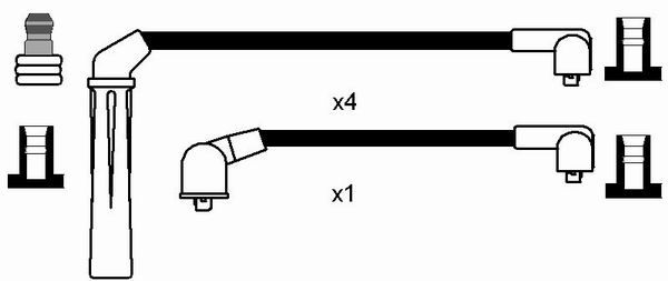 NGK Süütesüsteemikomplekt 8190