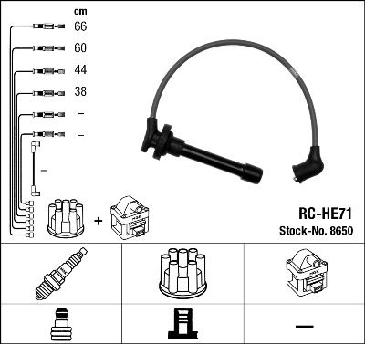 NGK Süütesüsteemikomplekt 8650