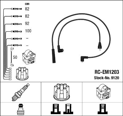 NGK Süütesüsteemikomplekt 9120