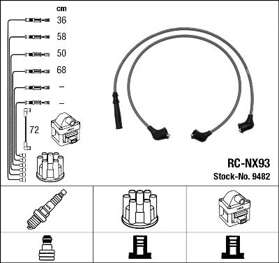 NGK Süütesüsteemikomplekt 9482