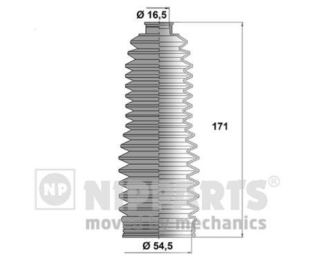 NIPPARTS Kaitsekummikomplekt,rooliseade J2842028