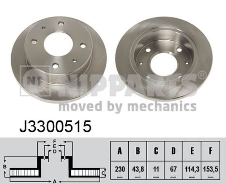 NIPPARTS Тормозной диск J3300515