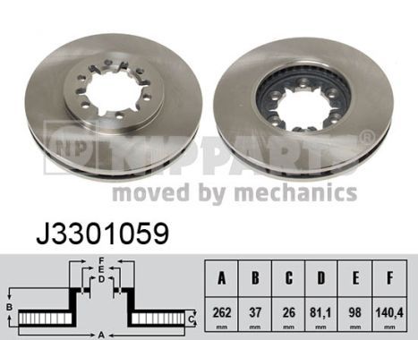 NIPPARTS Тормозной диск J3301059