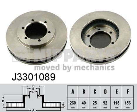 NIPPARTS Тормозной диск J3301089