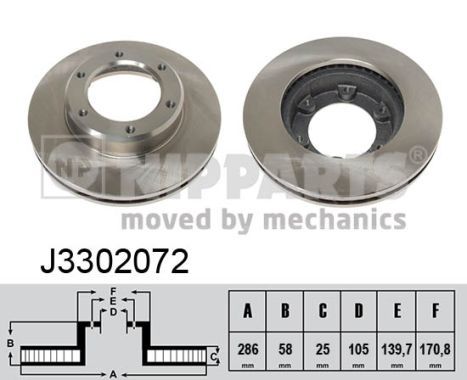 NIPPARTS Тормозной диск J3302072