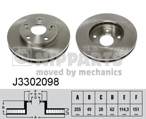 NIPPARTS Тормозной диск J3302098