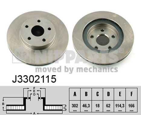 NIPPARTS Тормозной диск J3302115