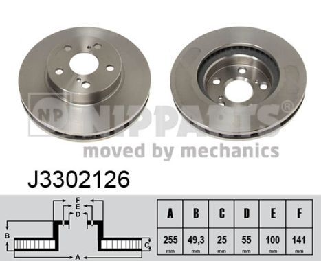 NIPPARTS Тормозной диск J3302126