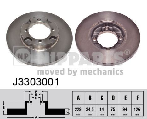 NIPPARTS Тормозной диск J3303001