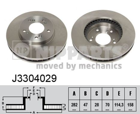 NIPPARTS Тормозной диск J3304029