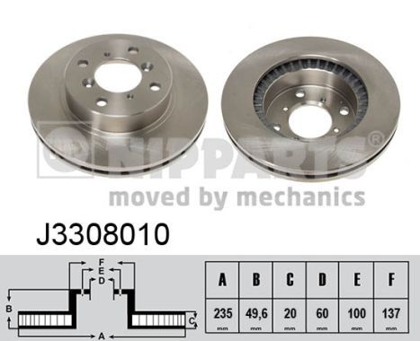 NIPPARTS Тормозной диск J3308010