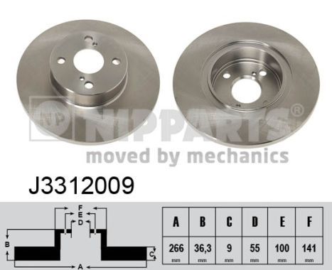 NIPPARTS Тормозной диск J3312009