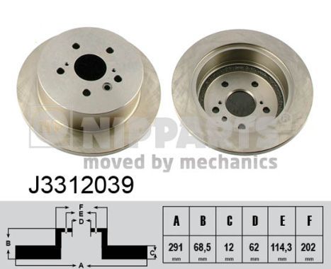 NIPPARTS Тормозной диск J3312039