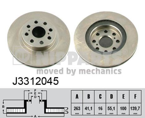 NIPPARTS Тормозной диск J3312045