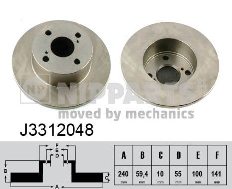 NIPPARTS Тормозной диск J3312048