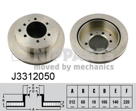 NIPPARTS Тормозной диск J3312050