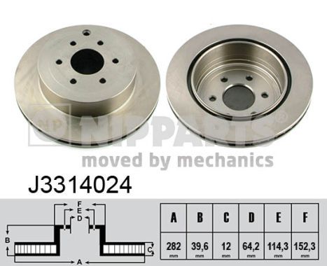 NIPPARTS Тормозной диск J3314024