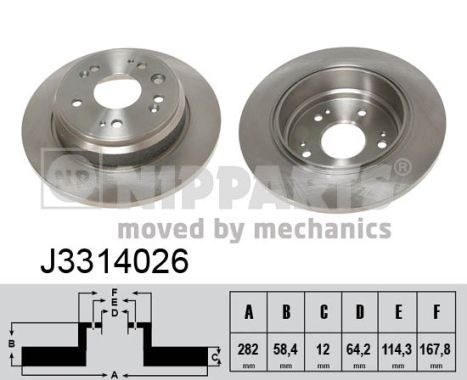 NIPPARTS Тормозной диск J3314026