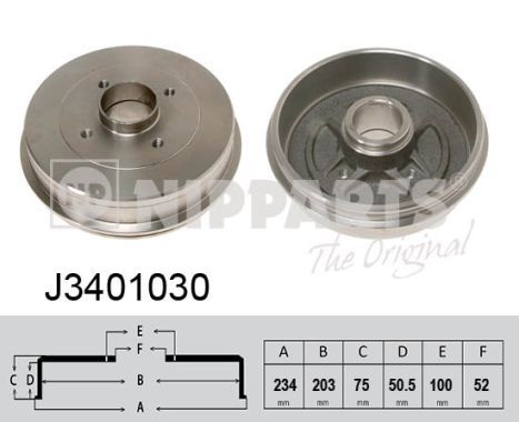 NIPPARTS Тормозной барабан J3401030