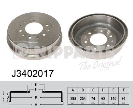 NIPPARTS Тормозной барабан J3402017